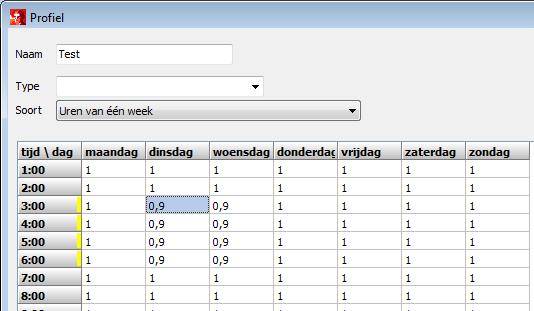 Profiel vanuit Excel