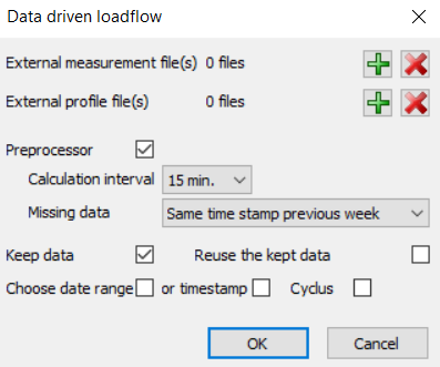 Data driven loadflow settings